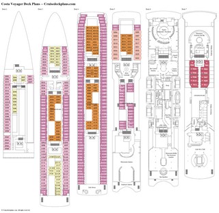 Costa Voyager deck plans