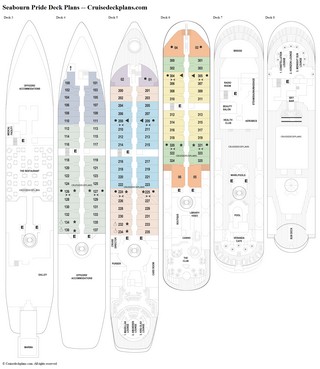 Seabourn Pride deck plans