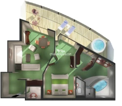 Norwegian Sun Owners Suite Layout