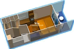 Radiance of the Seas Deluxe Balcony Layout