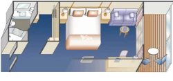 Royal Princess III Deluxe Balcony Layout