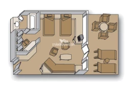 Ryndam-3 Deluxe Suite Layout