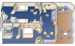 Sapphire Princess Family Suite Balcony Layout