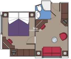 MSC Sinfonia Balcony Suite Layout