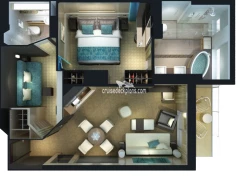 The Haven 2-Bedroom Family Villa diagram