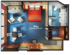 Norwegian Dawn Family Suite Layout