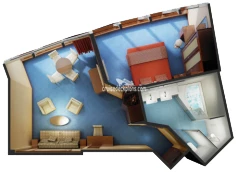 Norwegian Dawn Deluxe Owner Suite Layout