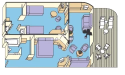 Family Suite Balcony diagram