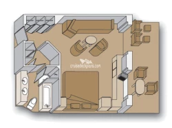 Zuiderdam Deluxe Verandah Suite Layout