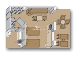 Zuiderdam Deluxe Verandah Suite Layout