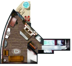 Norwegian Jade Deluxe Owners Suite Layout