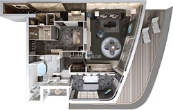 The Haven Deluxe Owners Suite diagram