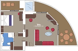 Yacht Club Royal Suite diagram