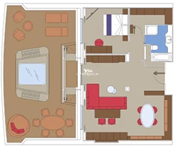 MSC Yacht Club Owners Suite diagram