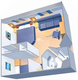 Rhapsody of the Seas Family Oceanview Layout