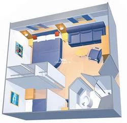 Ultra Spacious Oceanview diagram