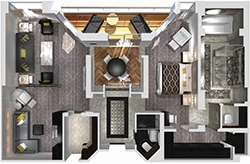 Crystal Penthouse Suite diagram