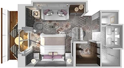 Aquamarine Penthouse Suite diagram