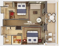 Haven 2-Bedroom Family Villa diagram