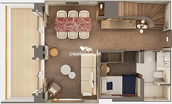 Haven 3-Bedroom Duplex Suite diagram