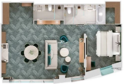 Concierge 1-Bedroom Suite (Jasmine) diagram