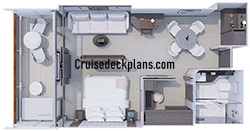 Deluxe Penthouse Suite diagram